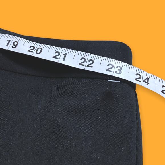 Lane Bryant Black and White Pleather Mesh Accent Asymmetrical Mini Skirt Size 26 - Picture 4 of 7